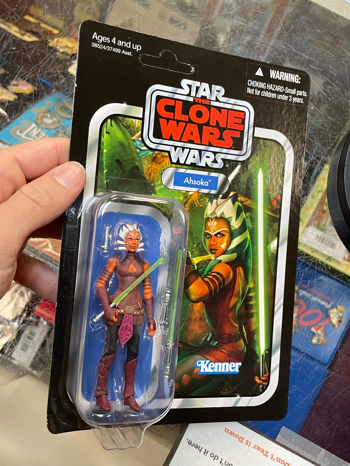 Ahsoka VC102 (Star Wars Vintage Collection, Hasbro) SEALED product image 4, provided for visual reference and product detail