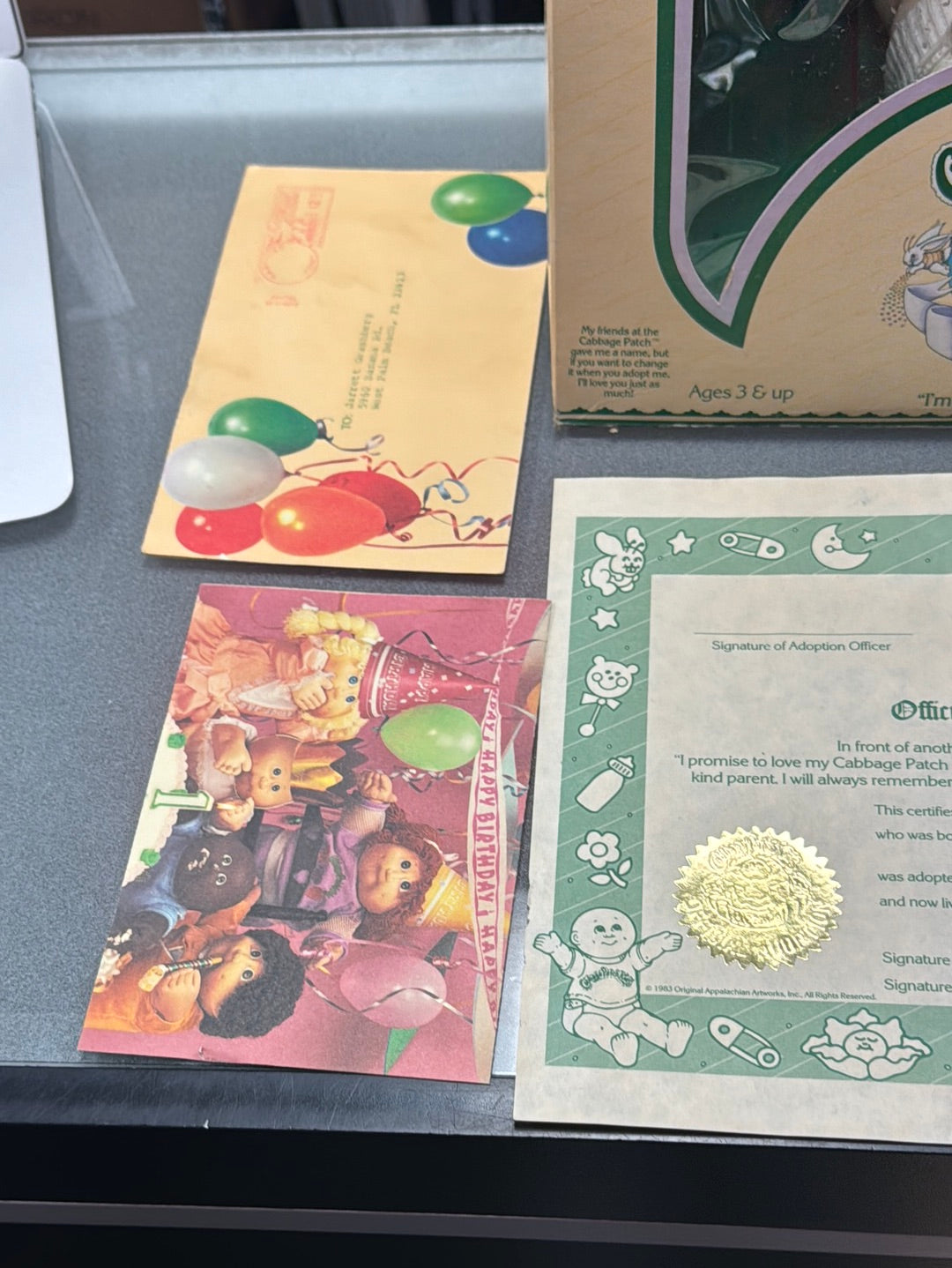 Clea Joette Preemie with Papers Box (Vintage CPK Cabbage Patch Kid, Coleco) product image 8, provided for visual reference