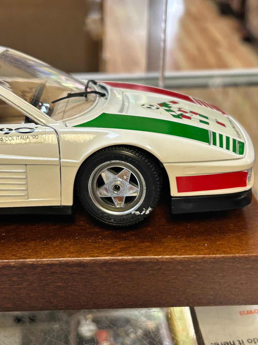 World Cup Ferrari Testarossa 1984 Diecast (Vintage Burago, Italia 90) Open Box product image 11, provided for visual
