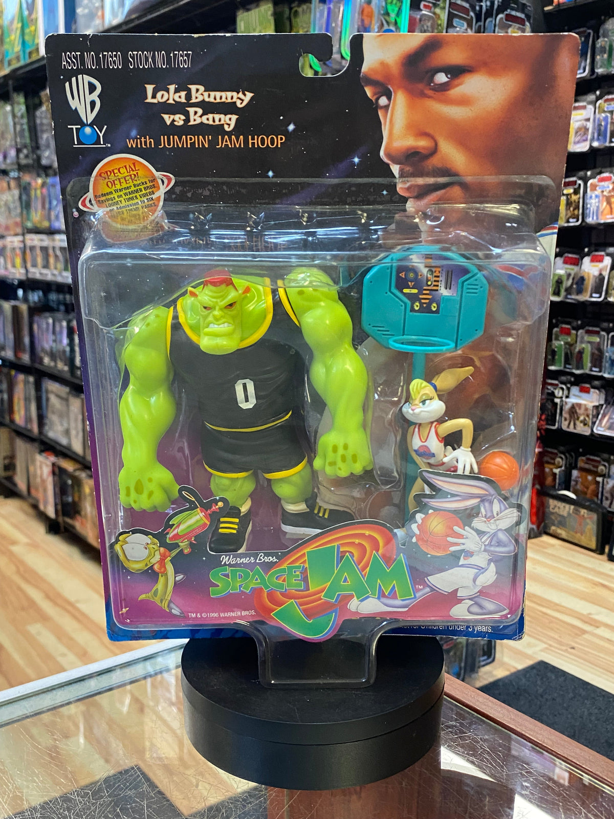 Lola Bunny with Bang (Vintage Space Jam, Playmates) SEALED product image 1, provided for visual reference and product detail
