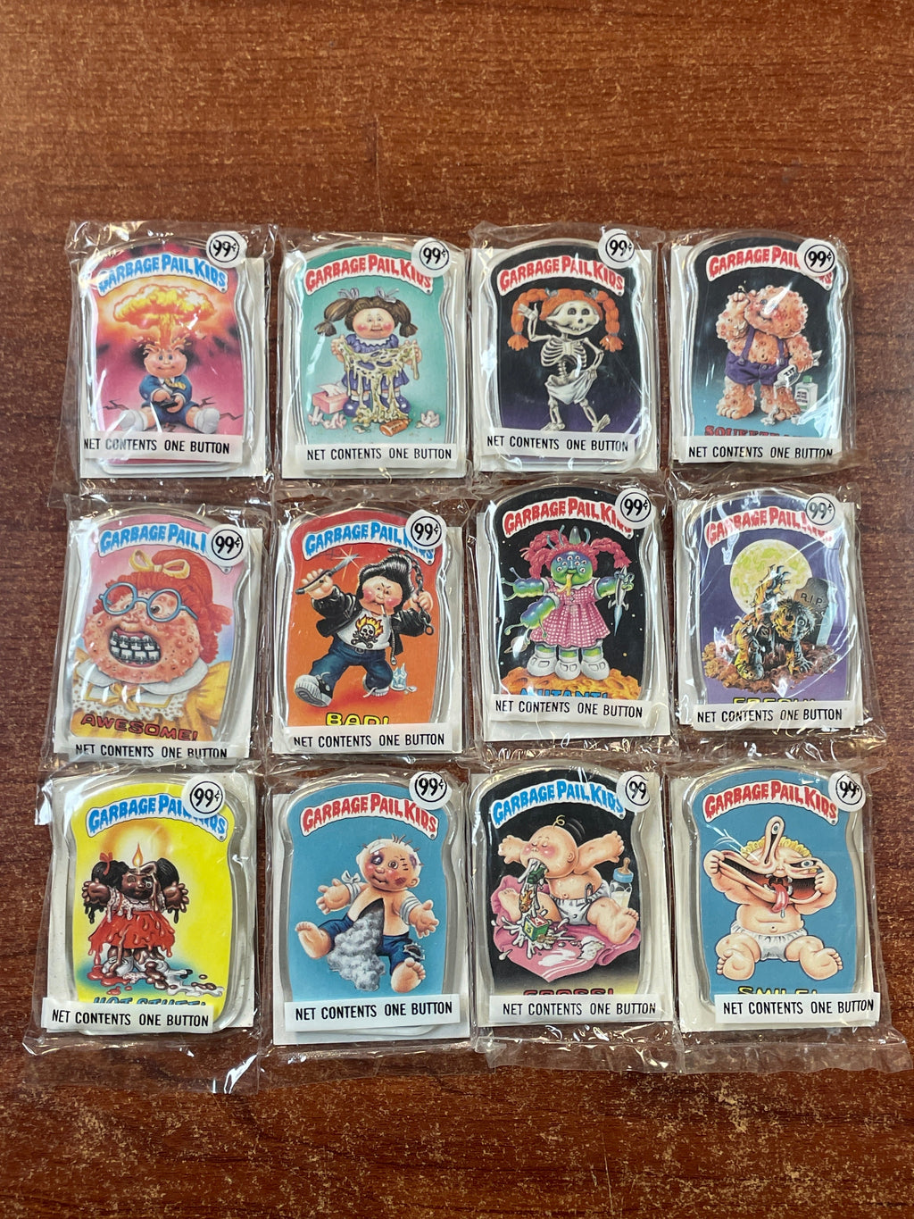 Garbage Pail Kids 12pc Button Set (Topps, Vintage GPK 1986) **NEW** product image 1, provided for visual reference and