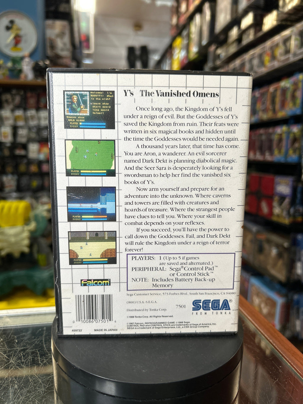 Y's Vanished Omens 0848 (SEGA Master System SMS, Video Games) **COMPLETE** product image 7, provided for visual reference