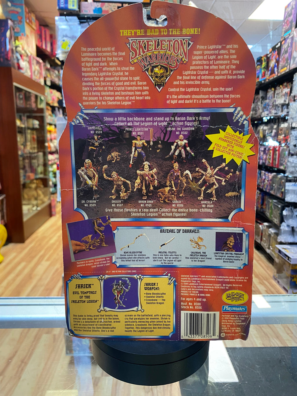 Evil Temptress Shriek (Vintage Skeleton Warriors, Playmates) SEALED product image 3, provided for visual reference and