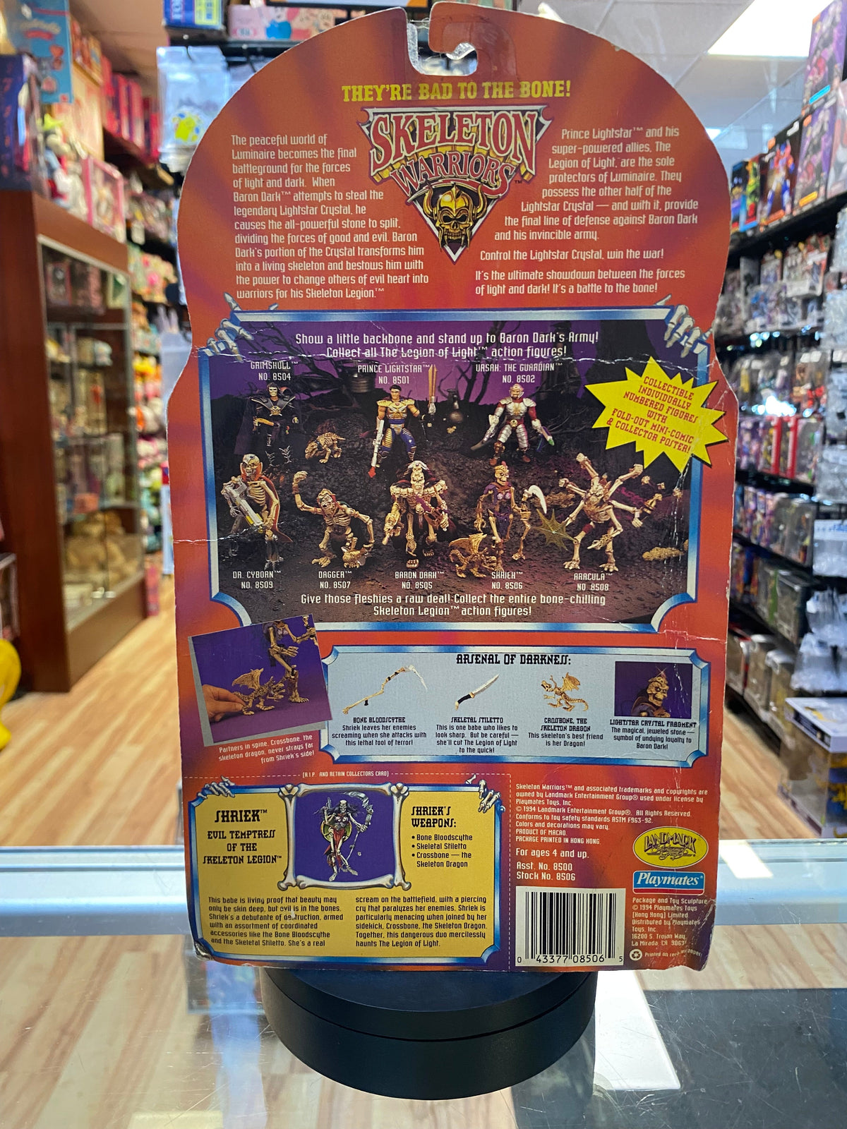 Evil Temptress Shriek (Vintage Skeleton Warriors, Playmates) SEALED product image 3, provided for visual reference and