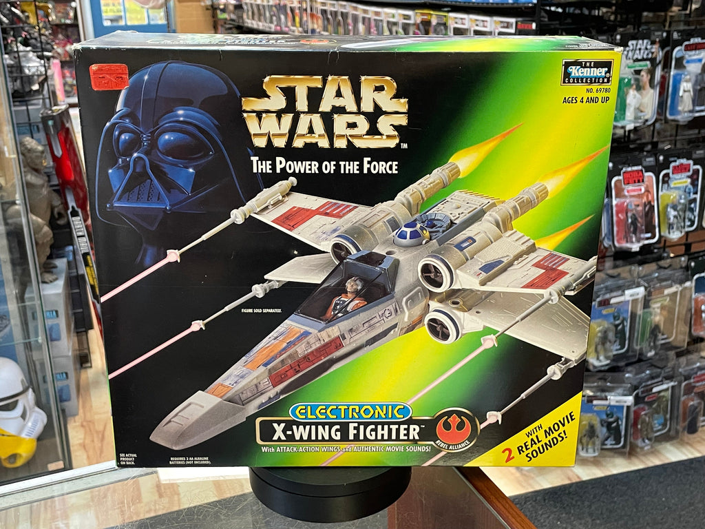 Electronic X- Wing Fighter (Vintage Star Wars POTF, Kenner) OPEN BOX product image 1, provided for visual reference and