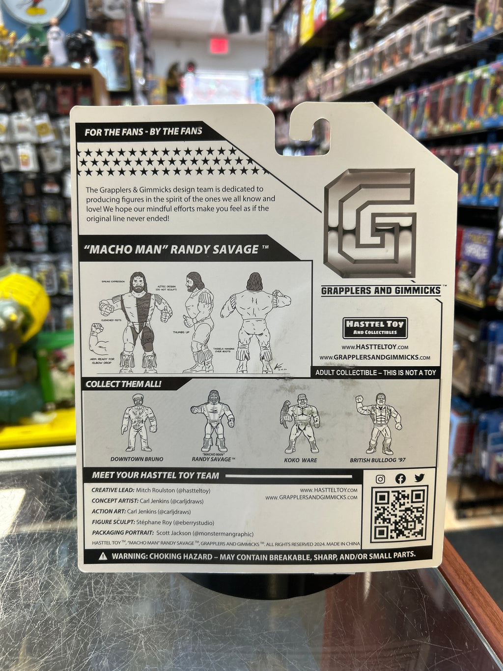 Macho Man Gold (Grapplers & Gimmicks WWF, Hasttel Toys) product image 2, provided for visual reference and product detail