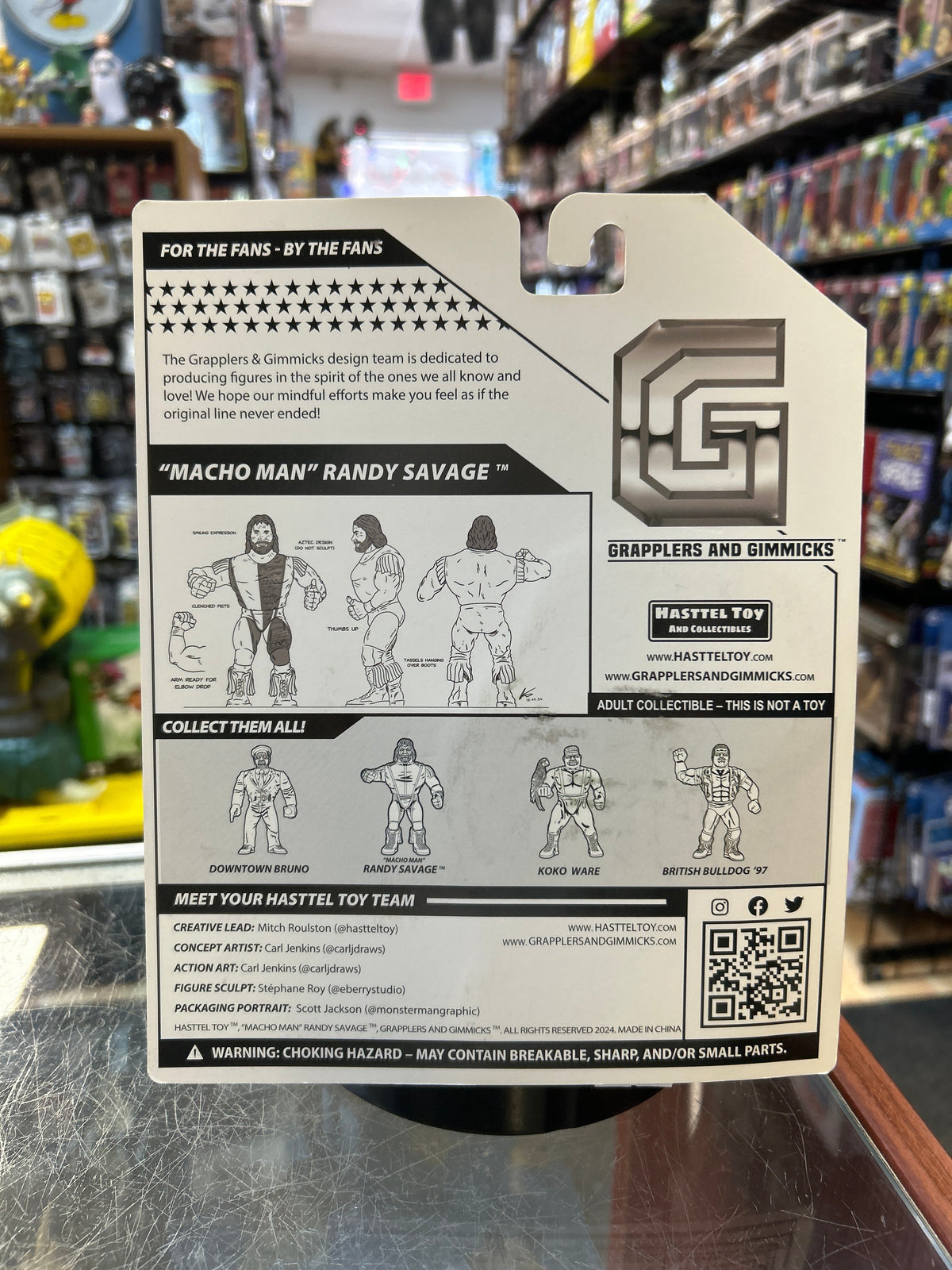 Macho Man Gold (Grapplers & Gimmicks WWF, Hasttel Toys) product image 2, provided for visual reference and product detail