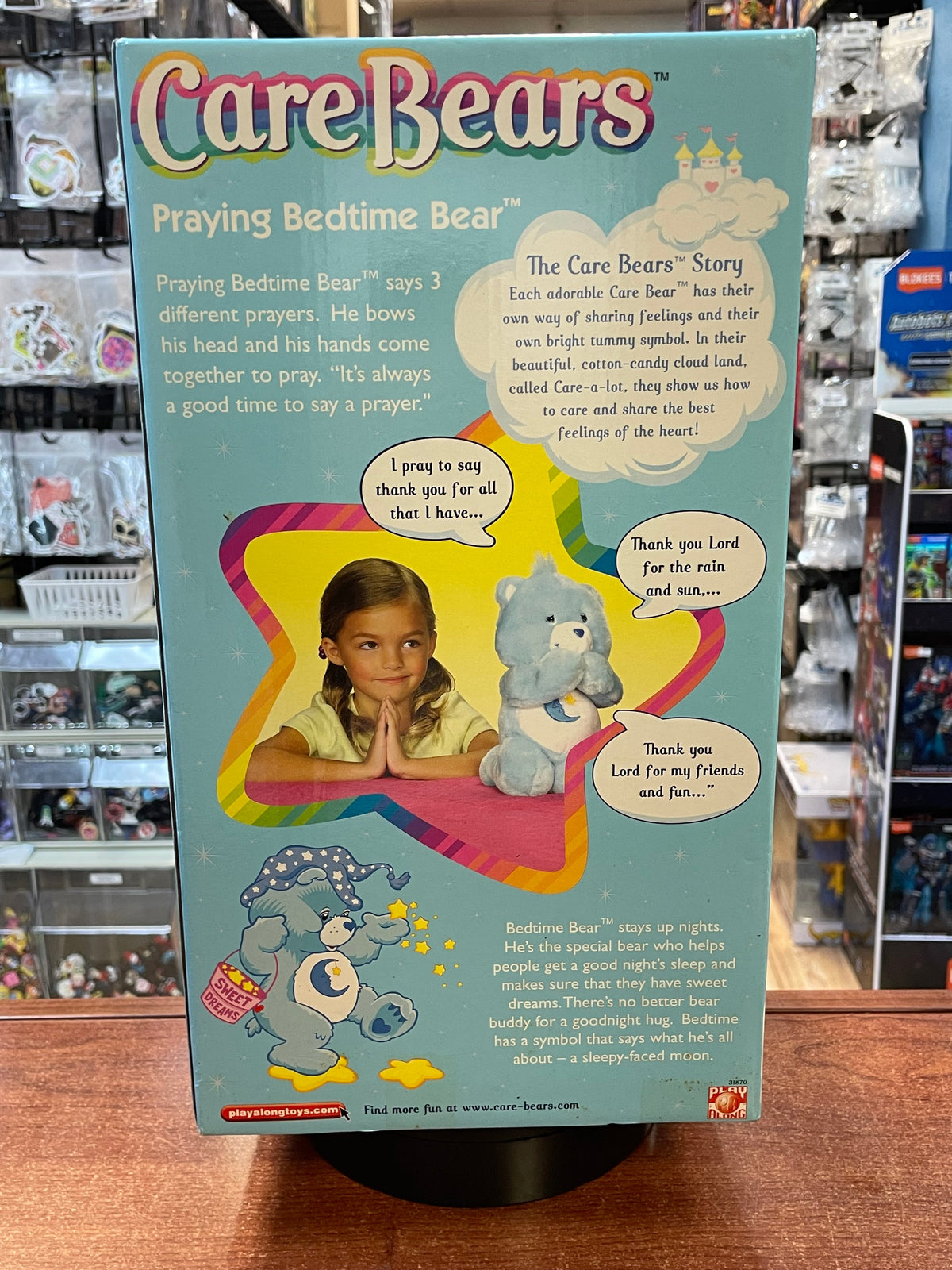Bedtime Bear Plush (Vintage Care Bears, Play Along) SEALED product image 3, provided for visual reference and product detail