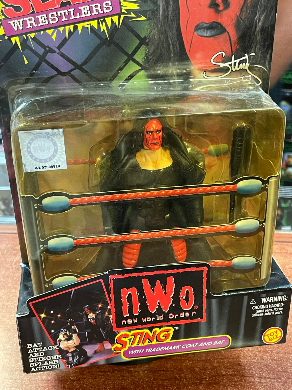 Red NWO Sting (WCW Smash N' Slam, Toybiz) **SEALED** product image 5, provided for visual reference and product detail review