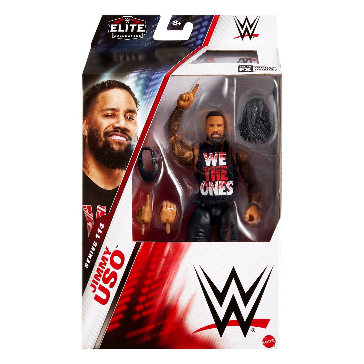 Jimmy Uso #114 (WWE Elites, Mattel) product image 1, provided for visual reference and product detail review