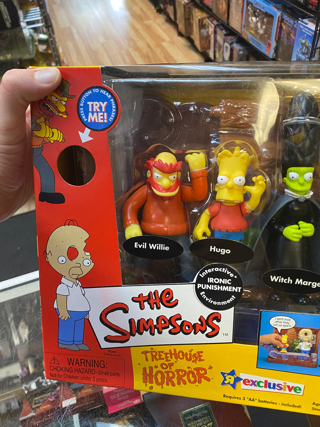 Treehouse of Horror Ironic Punishment (Vintage Simpsons, Playmates) SEALED product image 5, provided for visual reference