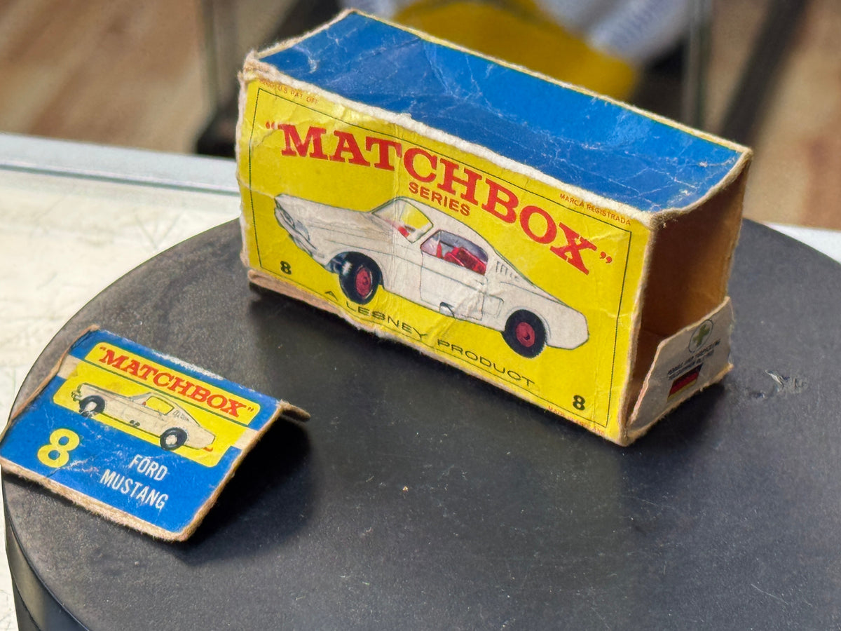 White Ford Mustang 8 Diecast (Vintage Matchbox, Lesney) product image 18, provided for visual reference and product detail