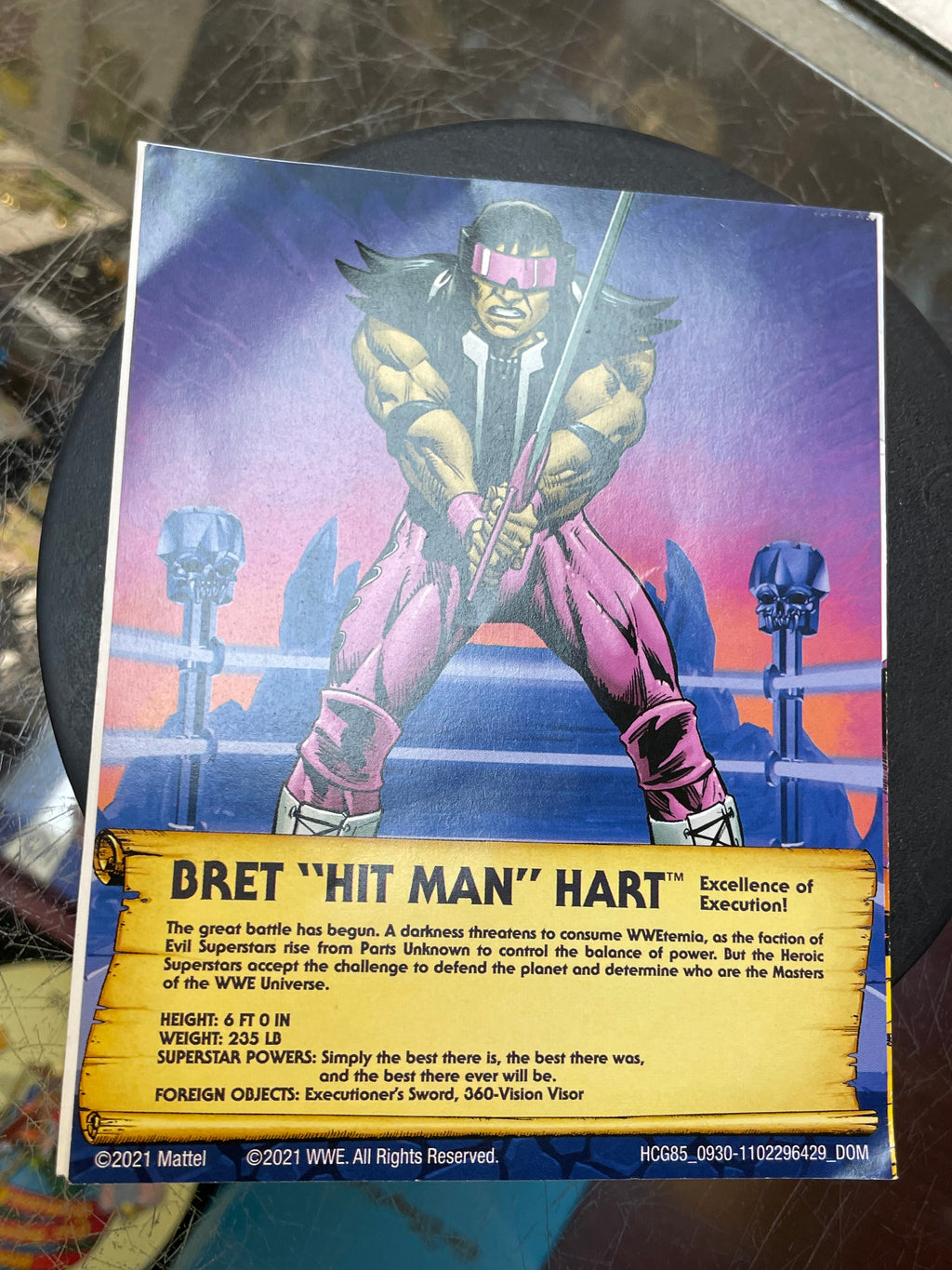 Bret Hart as TriKlops (WWE MOTU, Mattel) **COMPLETE** product image 9, provided for visual reference and product detail