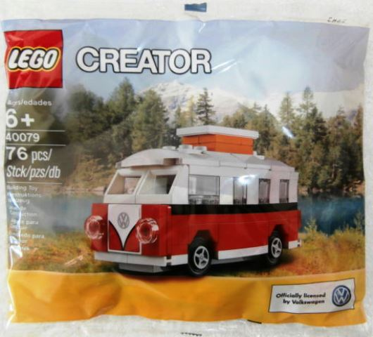 40079 Mini Volkswagen T1 Camper Van (VW Bus) polybag (Retired) (New Sealed)