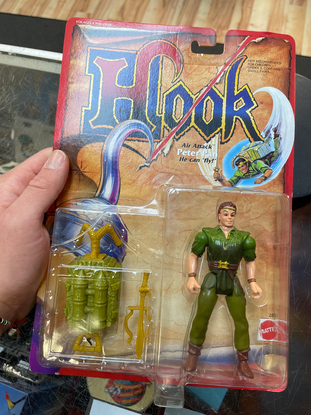 Air Attack Peter Pan #2853 (Vintage Hook, Mattel) SEALED product image 3, provided for visual reference and product detail