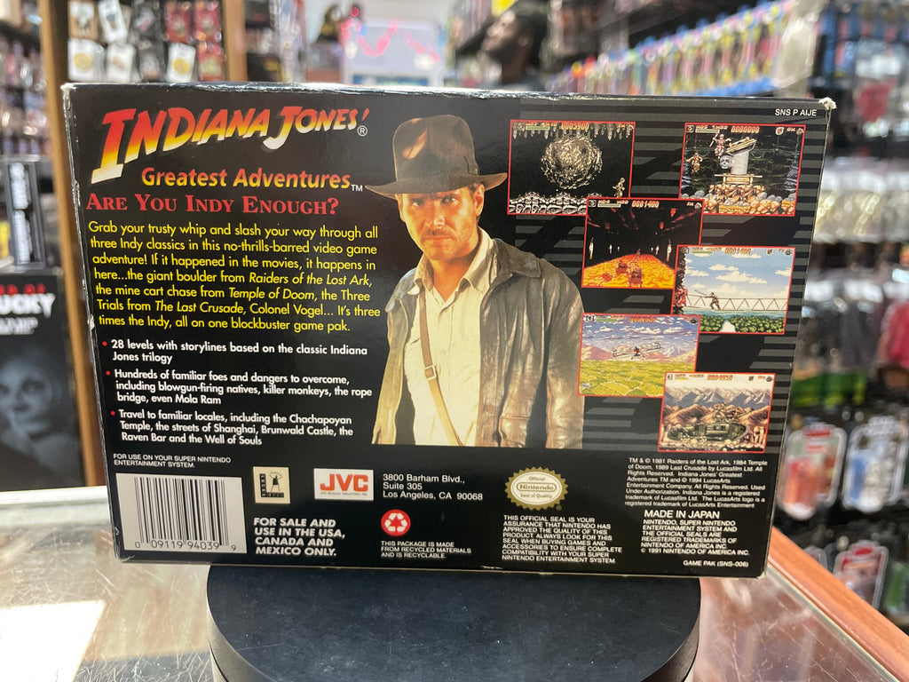 Indiana Jones Greatest Adventures with Box & Manual (SNES Super Nintendo, Vintage Video Games) LOOSE product image 3,