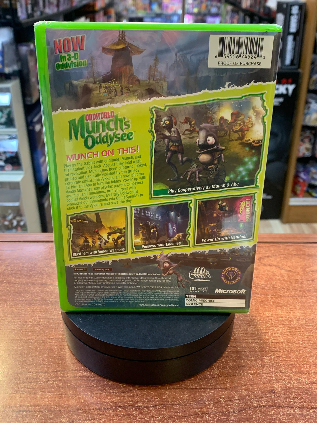 Oddworld Munch's Oddysee (Microsoft XBOX, Video Games) ** SEALED** product image 4, provided for visual reference and