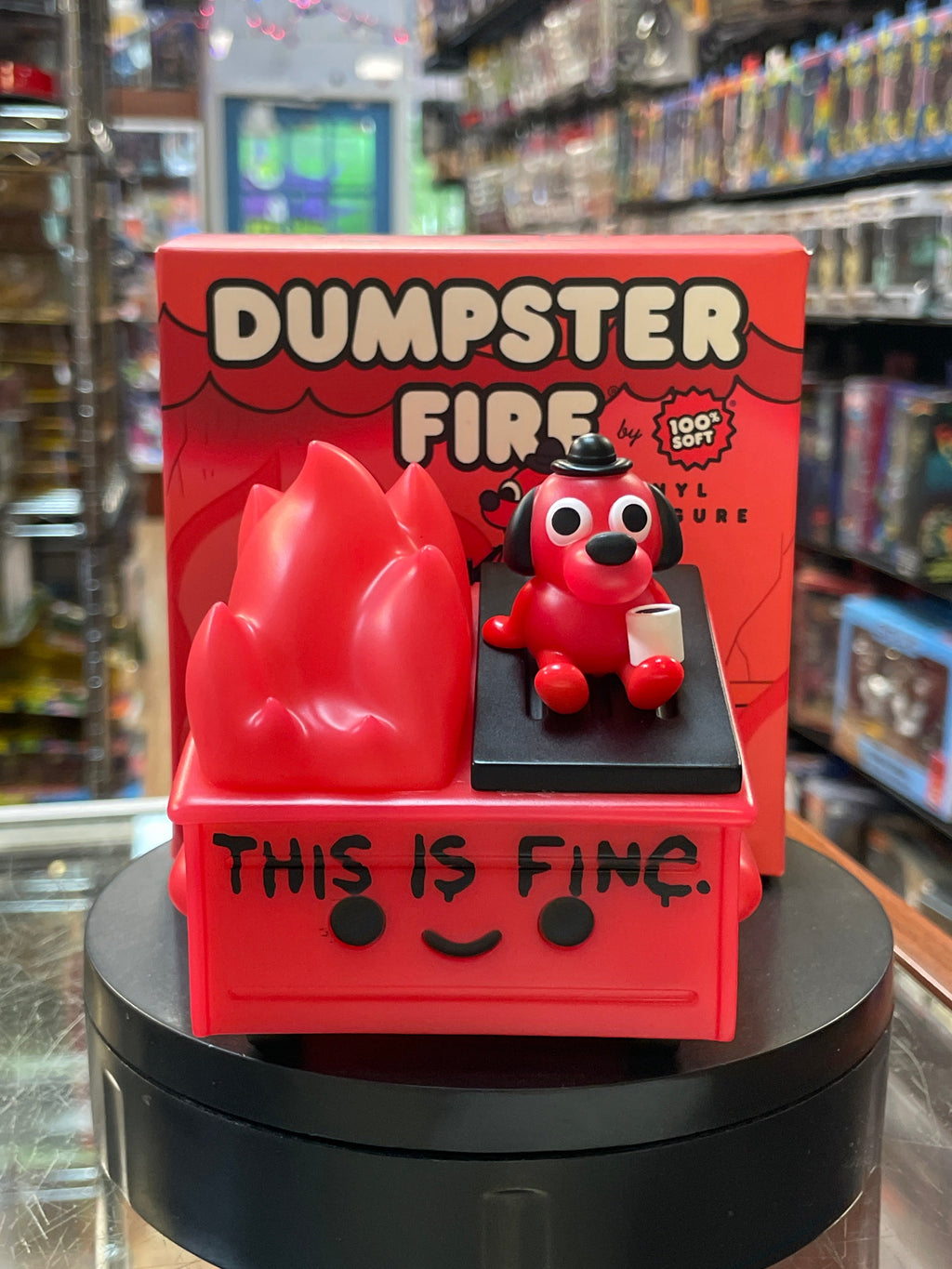 This is Fine Red GITD (Dumpster Fire, 100% Soft) NEW product image 1, provided for visual reference and product detail review