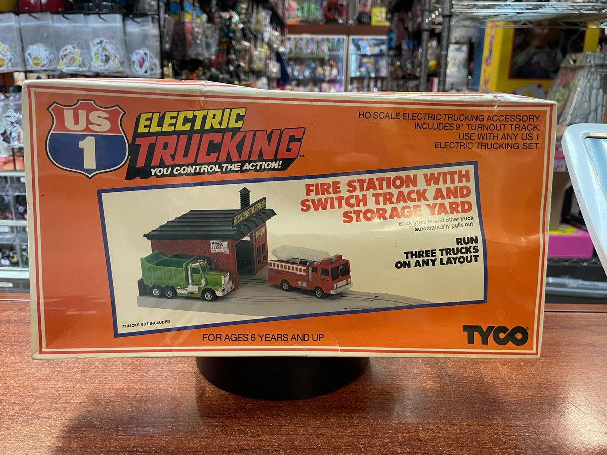 Electric Trucking Fire Station (Vintage Slot Car, TYCO) SEALED product image 1, provided for visual reference and product