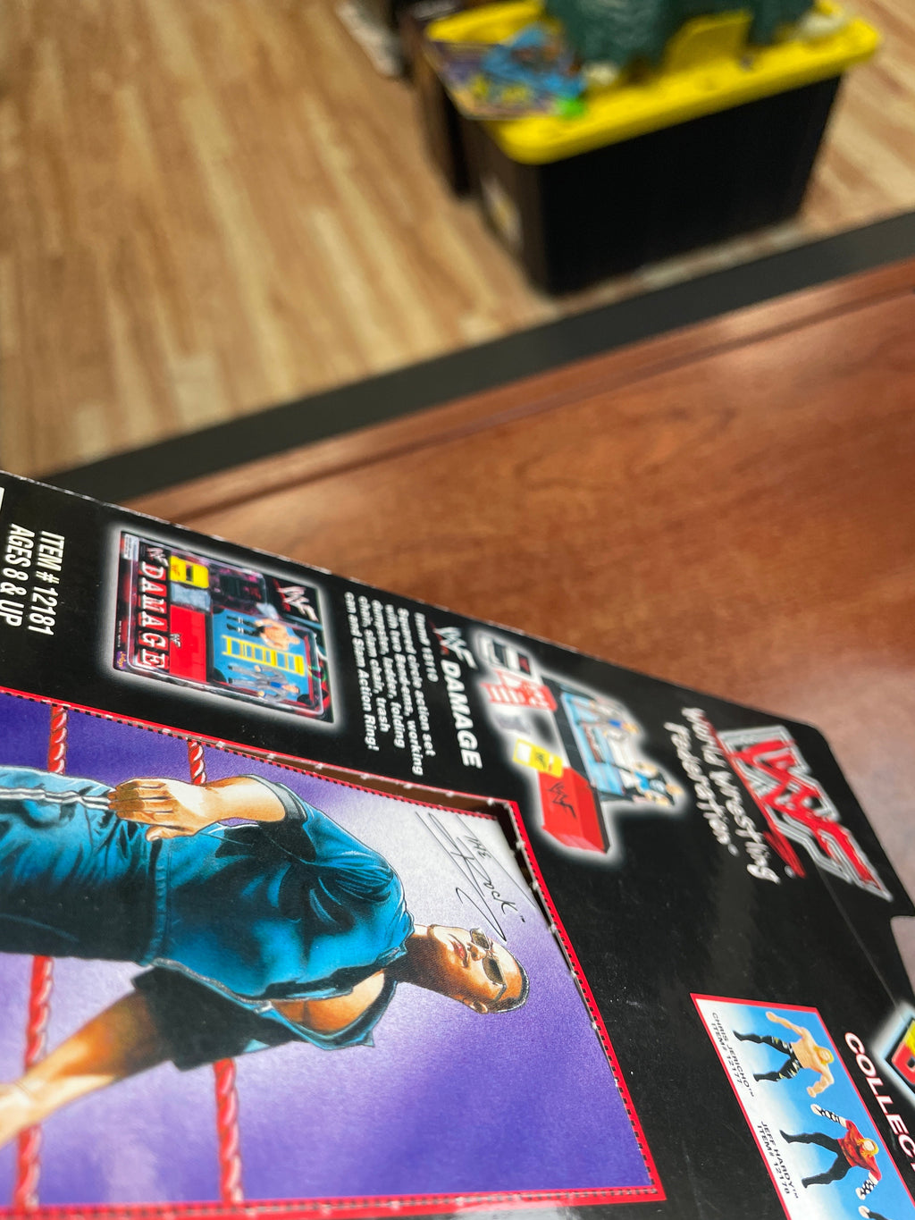 The Rock (Vintage WWF, JusToys) **SEALED** product image 3, provided for visual reference and product detail review