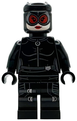 SH1089 Catwoman - Black Suit and Mask, Red Lenses, Leg Straps product image 1, provided for visual reference and product