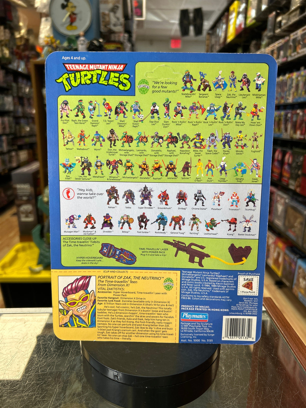 Zak The Neutrino (Vintage TMNT Ninja Turtles, Playmates) **SEALED** product image 4, provided for visual reference and