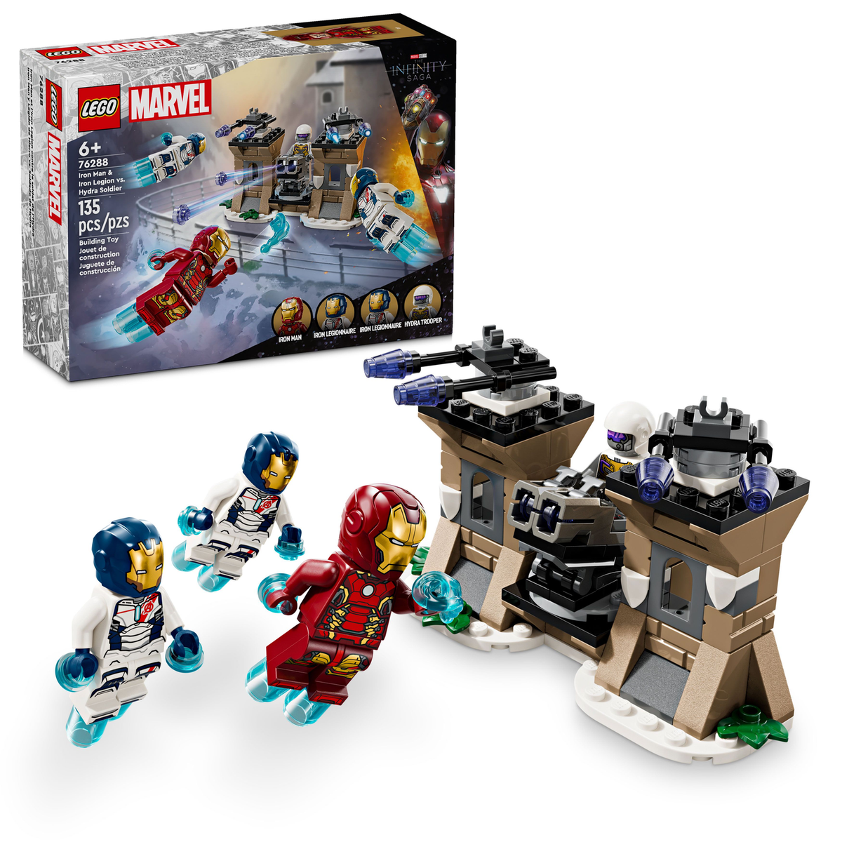 76288 LEGO Marvel: Iron Man & Iron Legion vs. Hydra Soldier product image 1, provided for visual reference and product