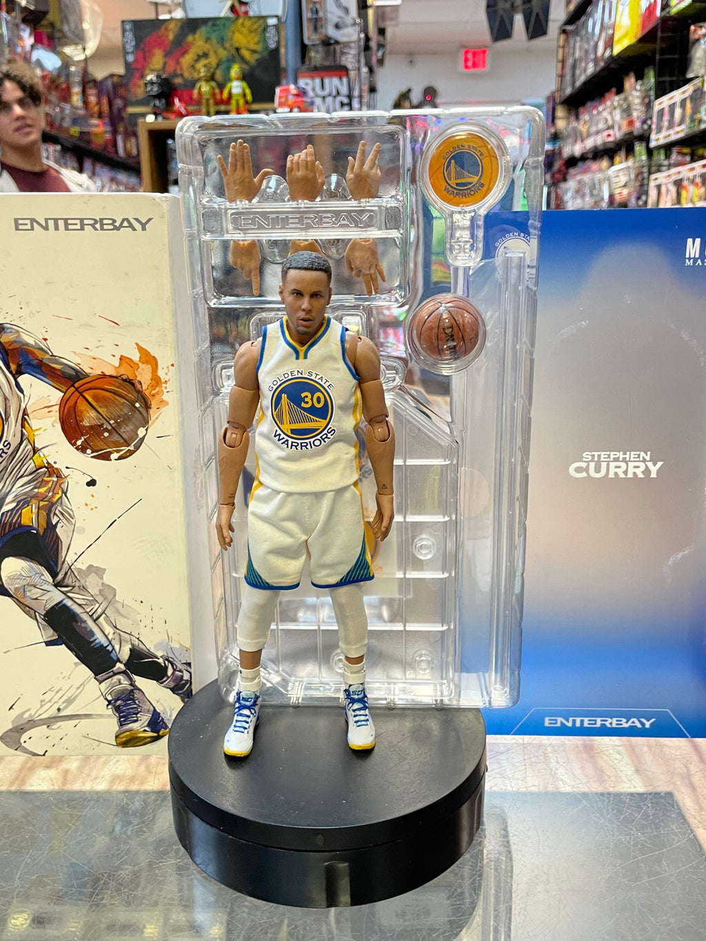 Stephen Curry Golden State Warriors 1/9 Scale (NBA Motion Masterpiece, Enterbay) **COMPLETE** product image 2, provided for