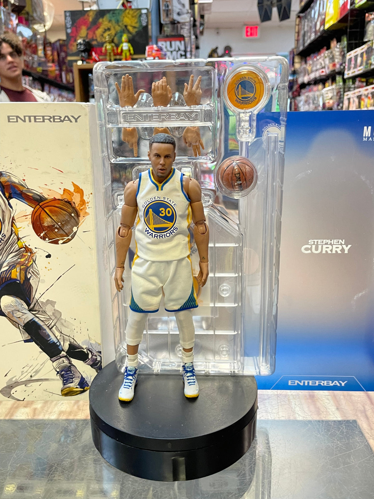 Stephen Curry Golden State Warriors 1/9 Scale (NBA Motion Masterpiece, Enterbay) **COMPLETE** product image 2, provided for