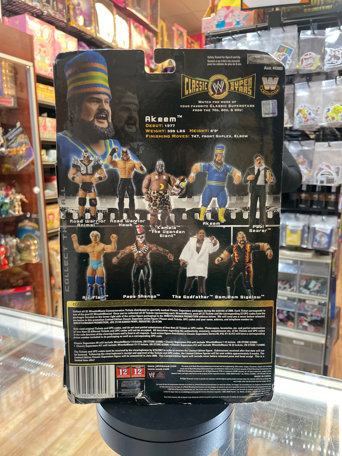 Akeem (WWF Classic Superstars, Jakks Pacific) SEALED product image 3, provided for visual reference and product detail review