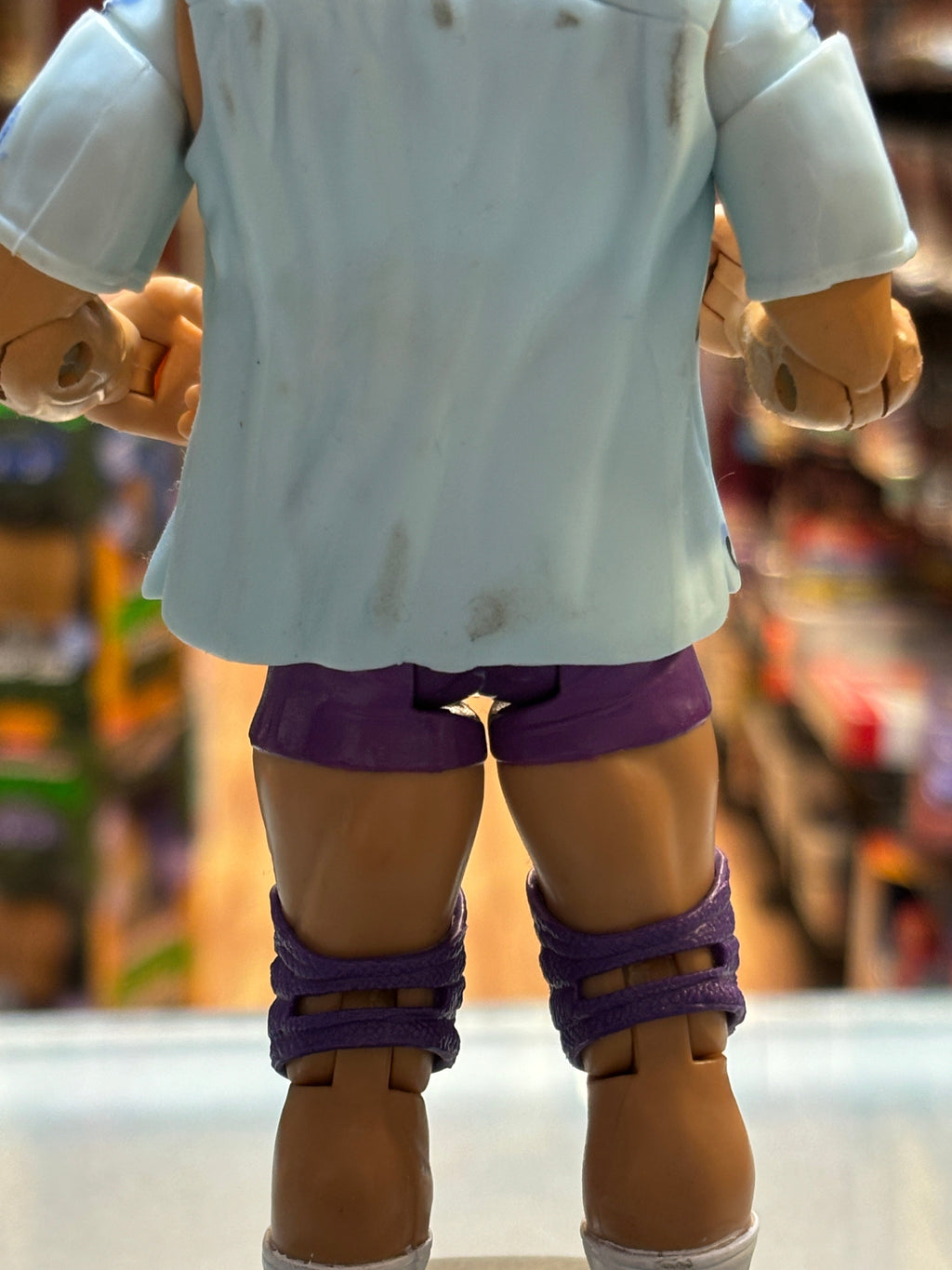 Carlito Purple Trunks & Flocked Hair (WWE Ruthless Aggression, Jakks Pacific) product image 9, provided for visual reference