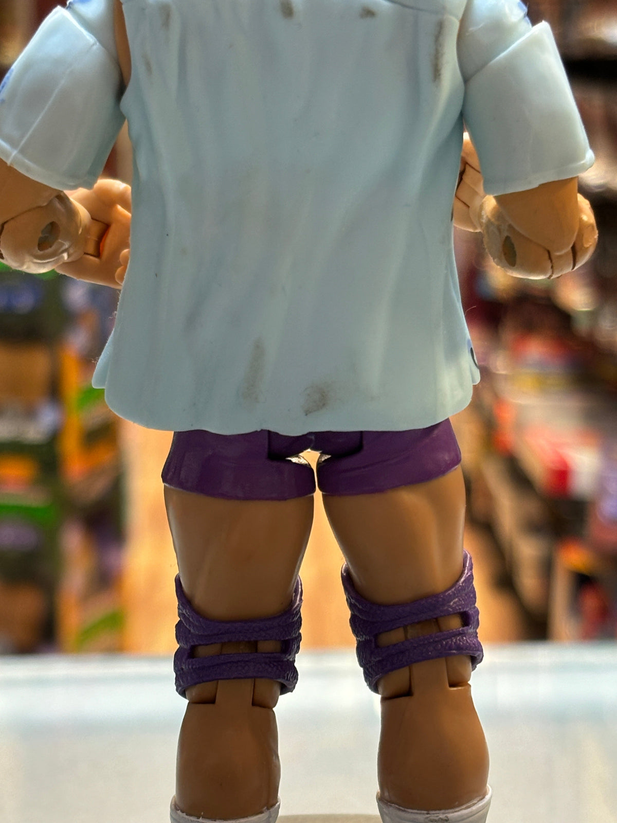 Carlito Purple Trunks & Flocked Hair (WWE Ruthless Aggression, Jakks Pacific) product image 9, provided for visual reference