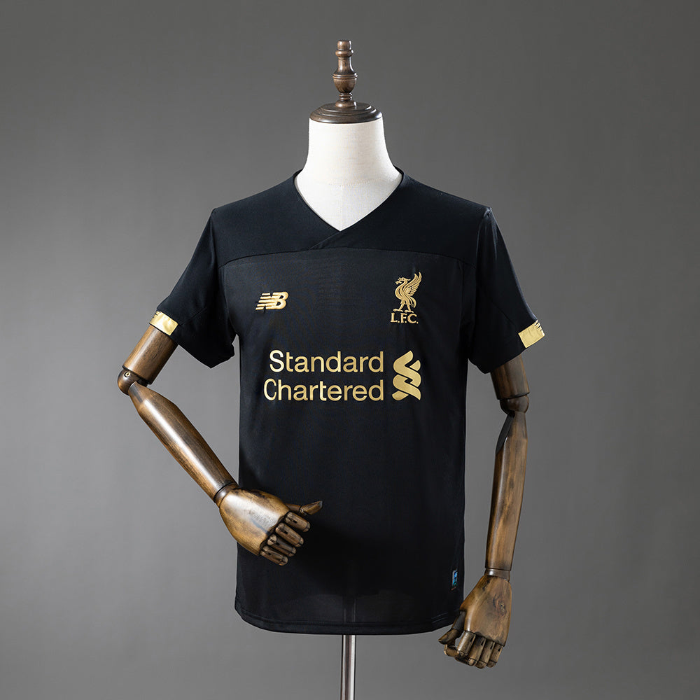 Retro Liverpool Black Jersey 2019-20 Football Kit Soccer