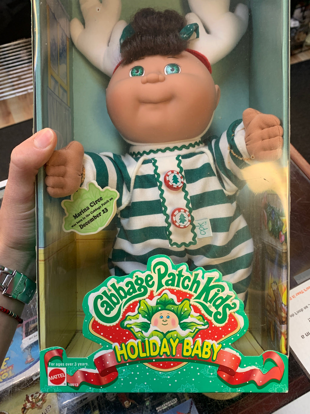 Marina Circe Doll #18613 (Vintage Cabbage Patch Kids Holiday Baby, Mattel) SEALED product image 7, provided for visual