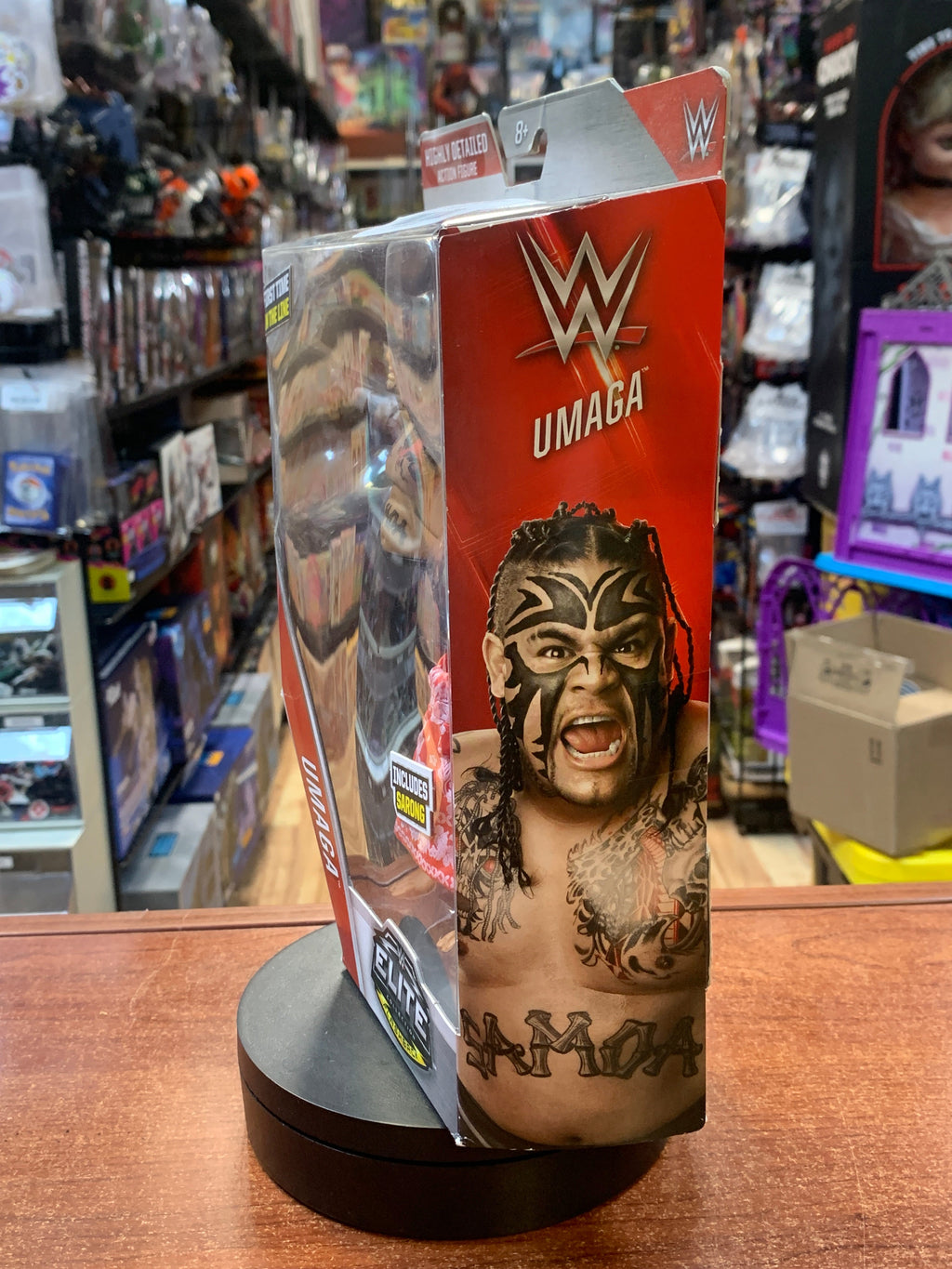 Umaga Flashback (WWE Elites, Mattel) SEALED product image 2, provided for visual reference and product detail review