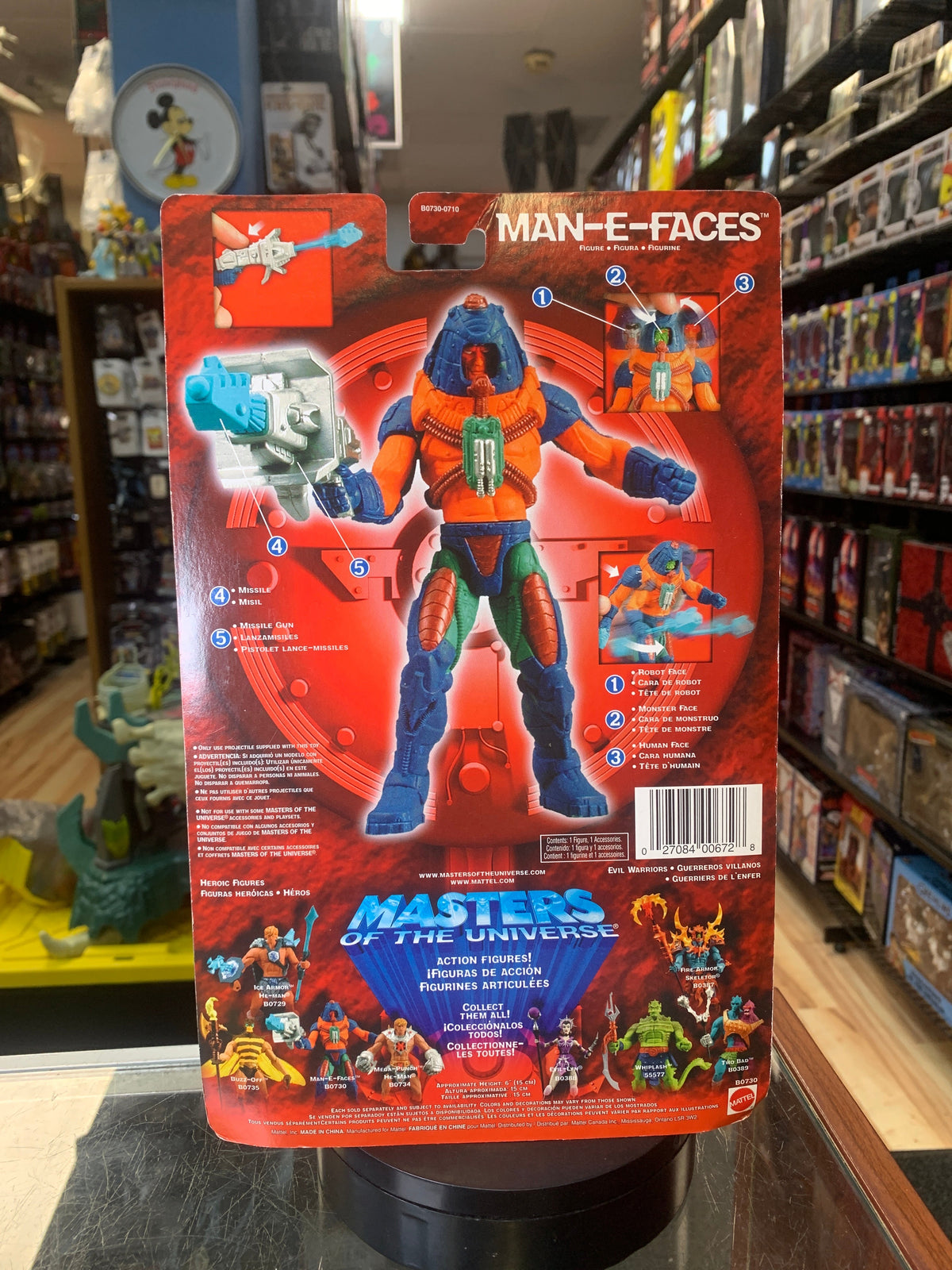 Man-E-Faces (Masters Of The Universe 200X, Mattel) **SEALED** product image 4, provided for visual reference and product