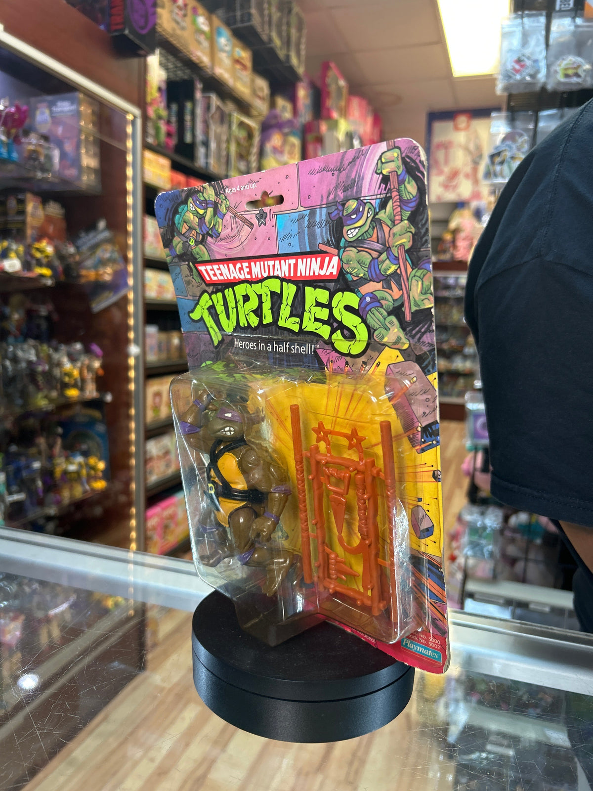 Donatello -10 Back Soft Head- 1764 (Vintage TMNT, Playmates) **SEALED** product image 6, provided for visual reference and