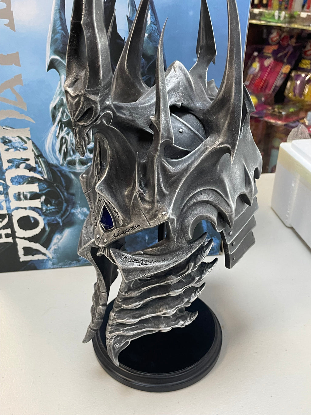 Helm of Domination Lich King Statue (Blizzard, World Of Warcraft) OPEN BOX product image 4, provided for visual reference