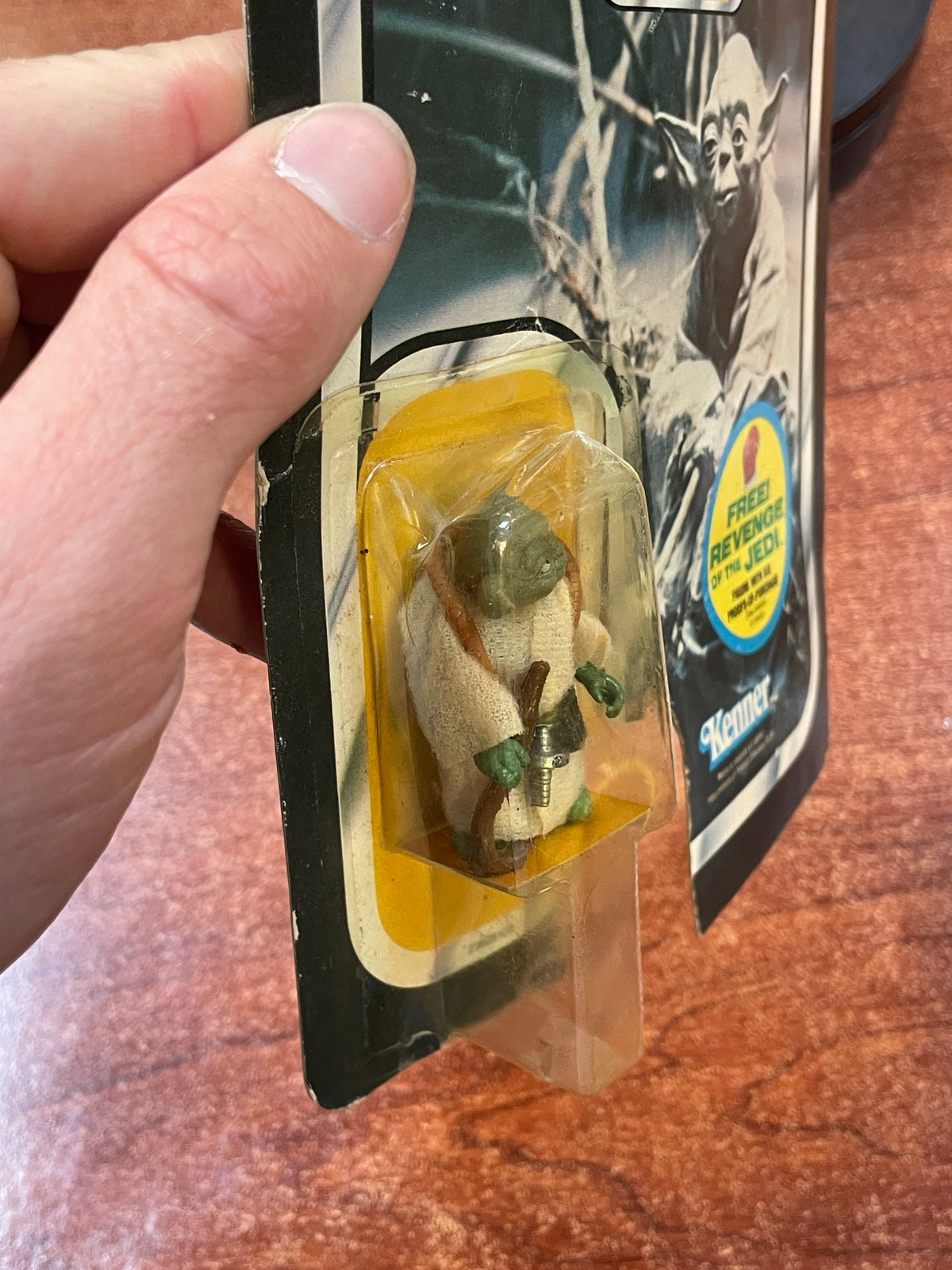 Brown Snake Yoda with Card ESB 9509 (Vintage Star Wars, Kenner) **Open Card** product image 9, provided for visual reference
