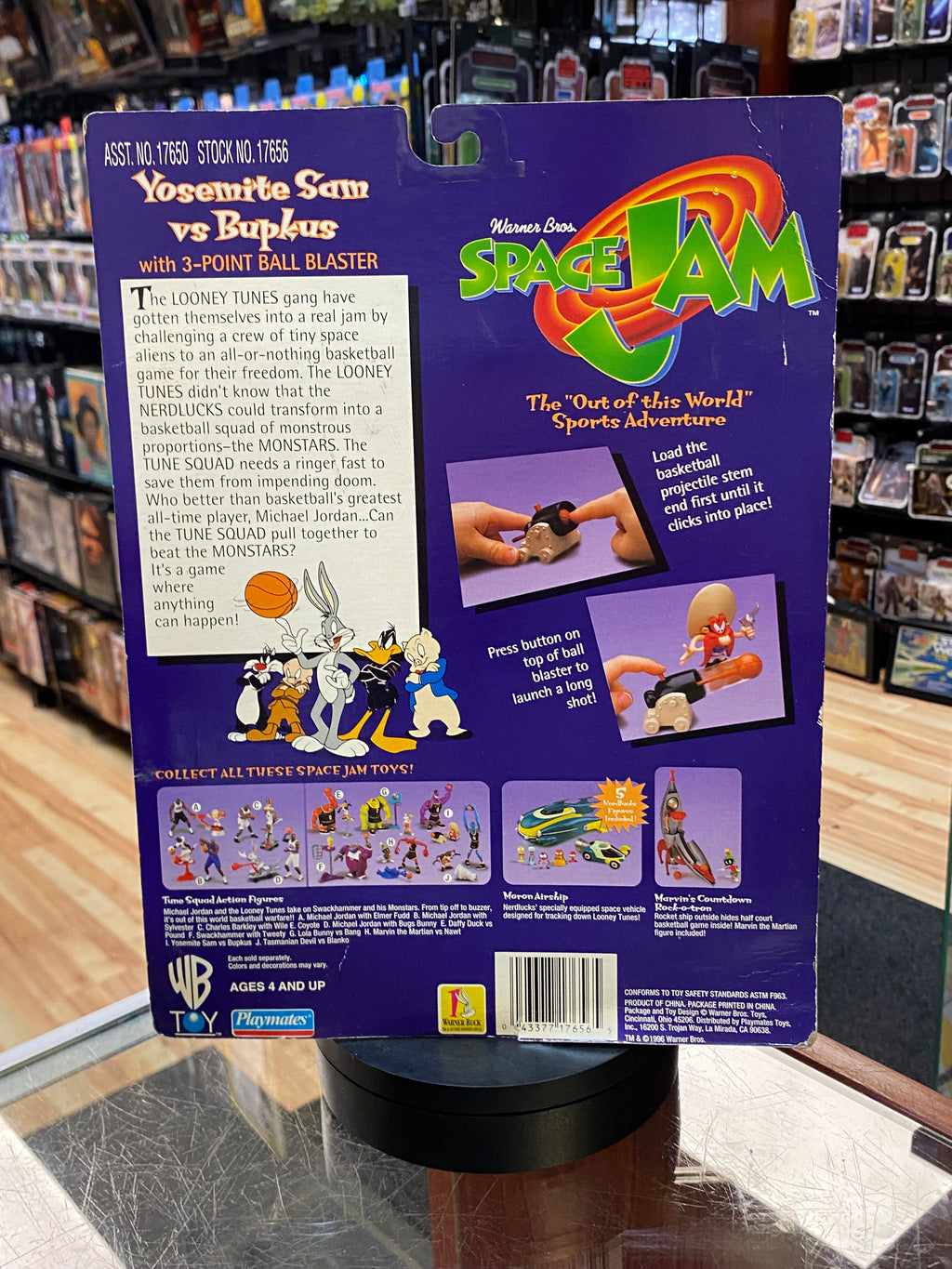 Yosemite Sam & Bupkus (Vintage Space Jam, Playmates) SEALED product image 2, provided for visual reference and product