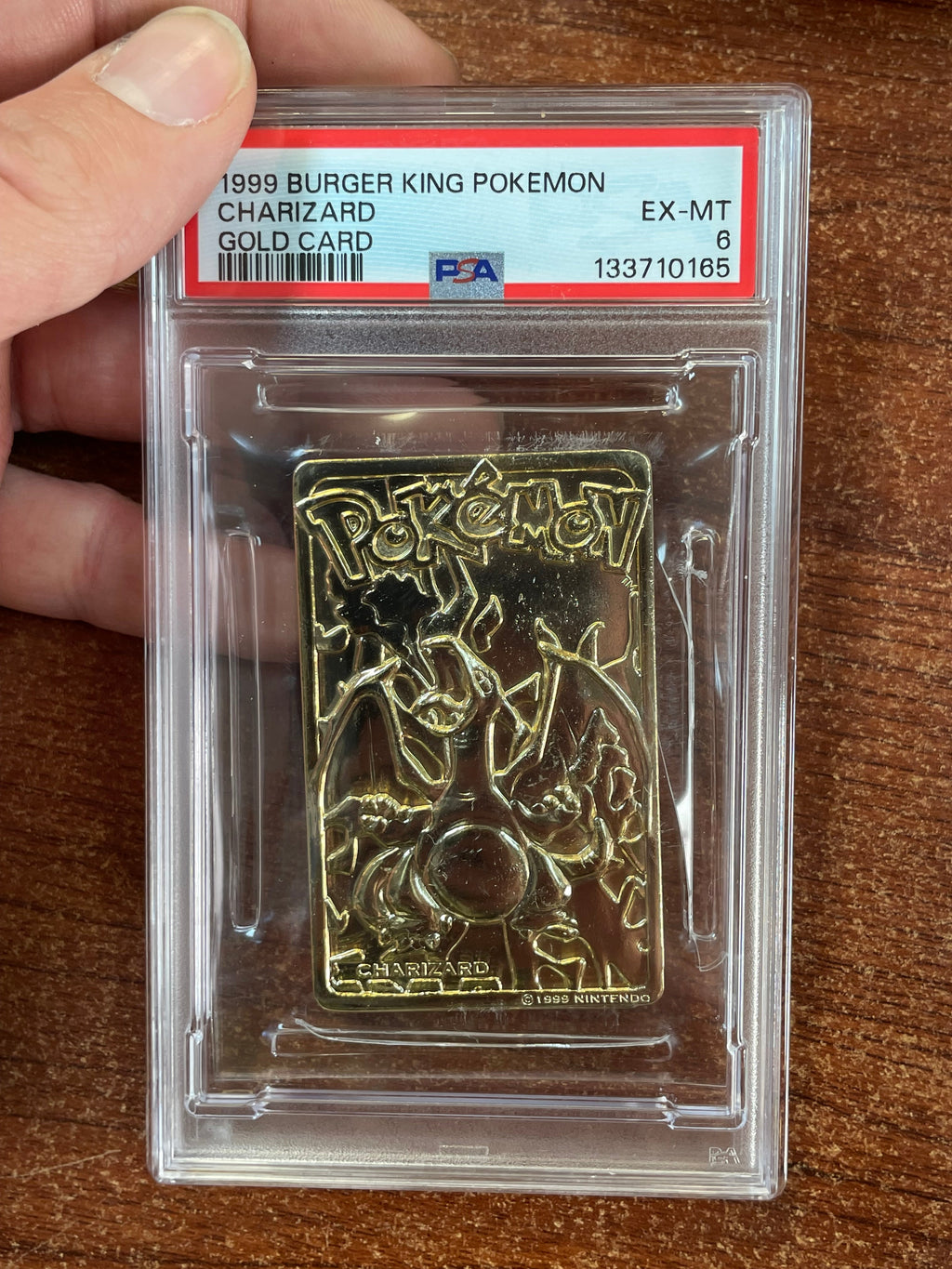 Charizard Burger King Gold Card 0165 (Pokemon, Wizard) **PSA 6** product image 5, provided for visual reference and product
