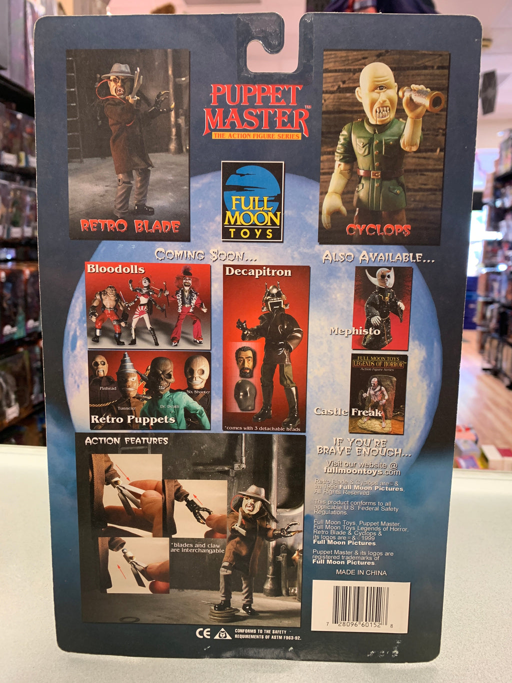 Retro Blade Blue Jean Variant(Vintage Retro Puppet Master, Full Moon Toys) product image 6, provided for visual reference
