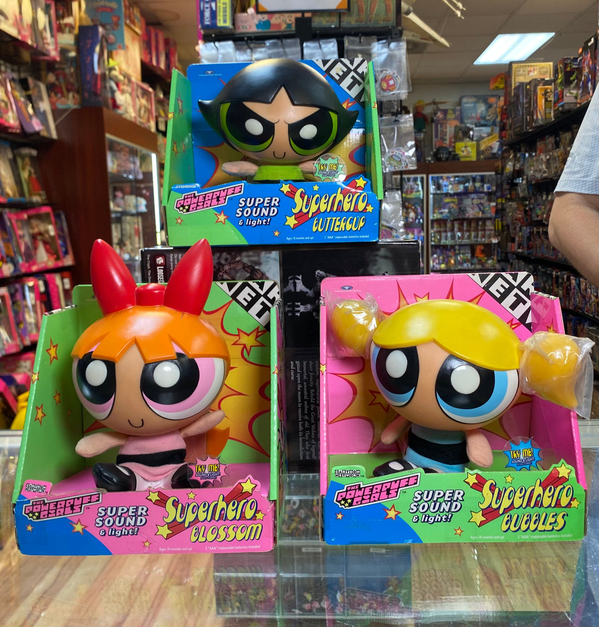 Super Sound & Lights Bubbles Blossom Buttercup (Power Puff Girls, Trendmasters) NEW product image 1, provided for visual