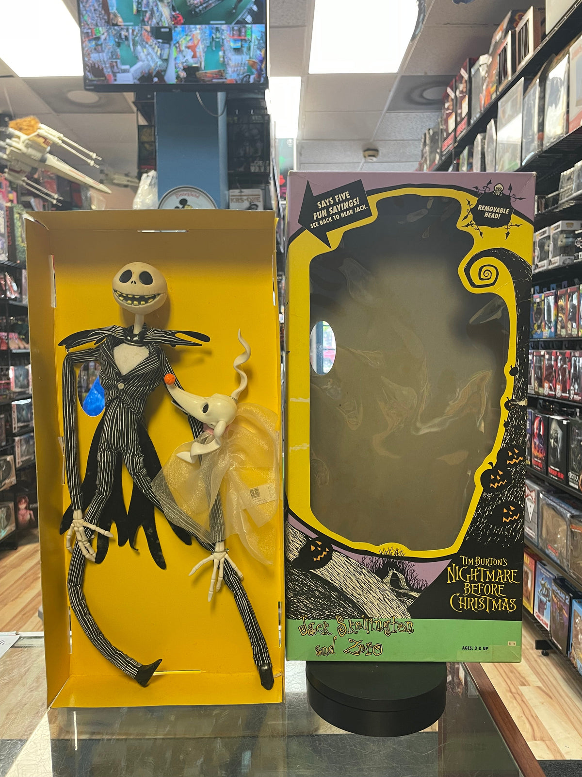 Talking Jack Skellington with Zero (Vintage Nightmare Before Christmas, Hasbro) **SEALED** (Copy) product image 1, provided