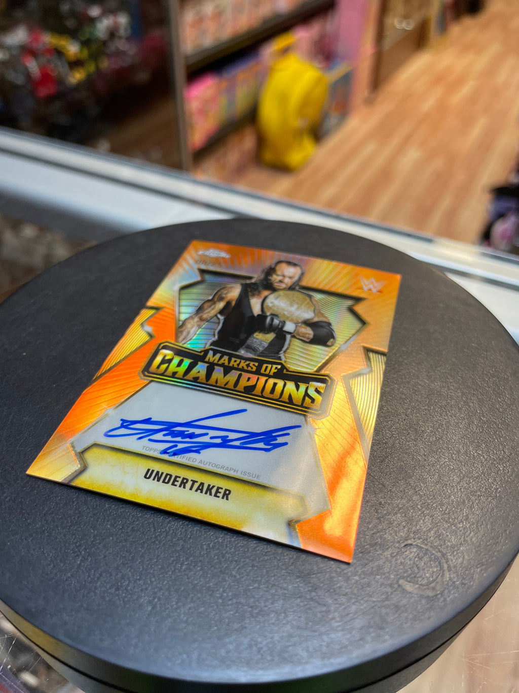 Undertaker Marks of Champions Auto -Orange Refractor 08/25- (WWE, Topps Chrome) product image 3, provided for visual