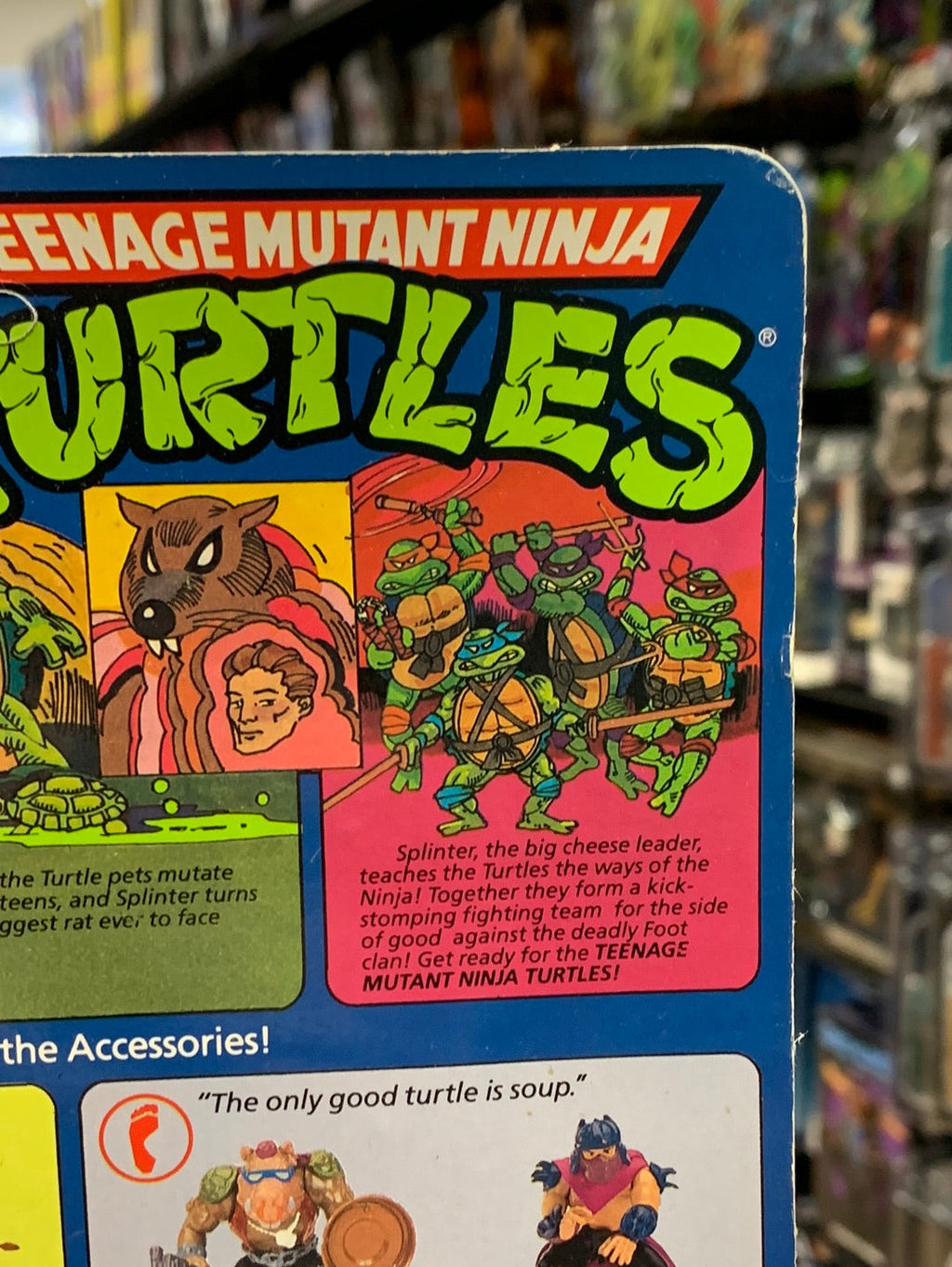 April O’Neil Blue 10 Back 0133 (Vintage TMNT Ninja Turtles, Playmates) Sealed product image 12, provided for visual