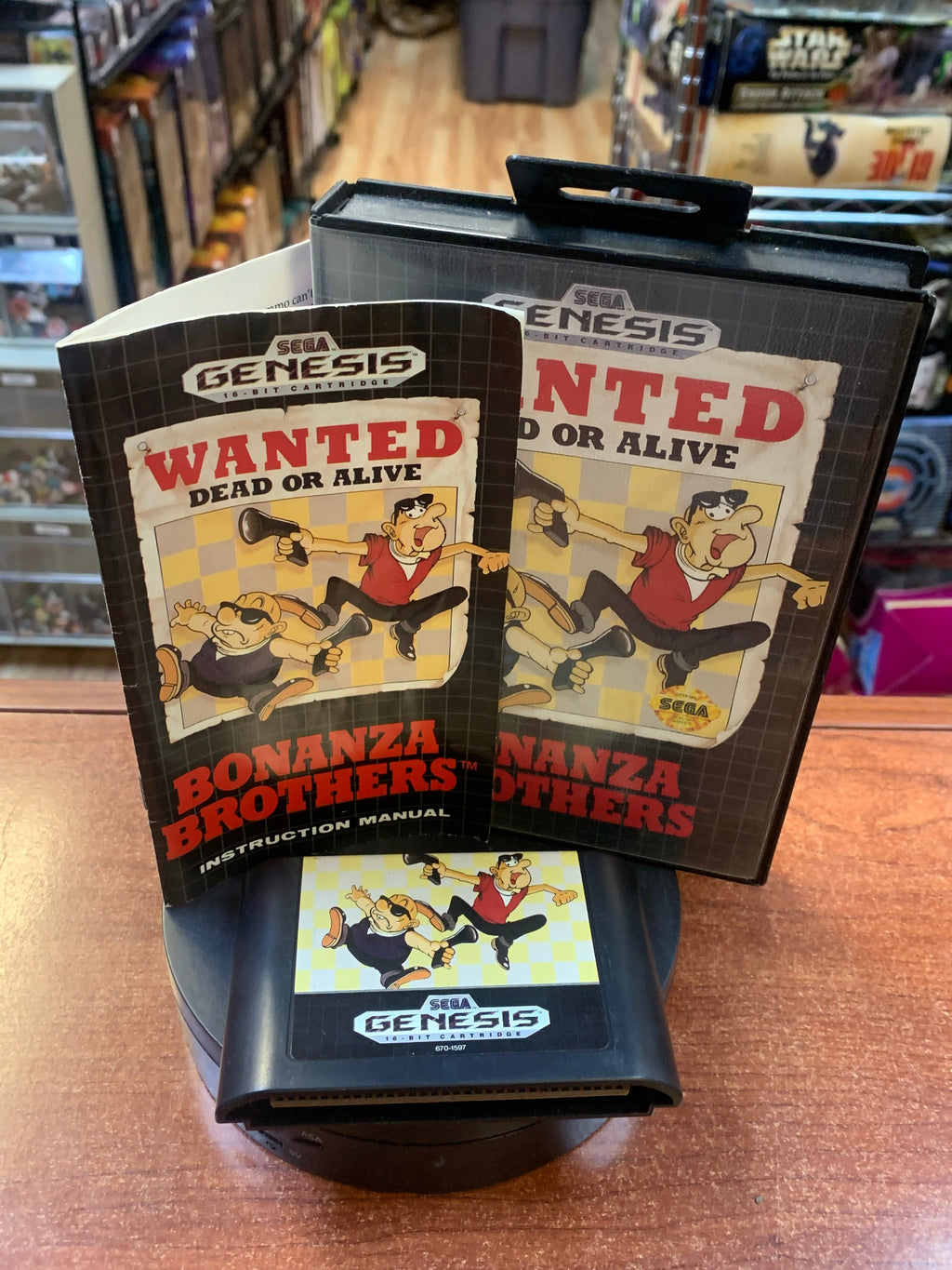 Bonanza Brothers: Wanted Dead or Alive (Sega Genesis, Vintage Video Games) COMPLETE product image 5, provided for visual