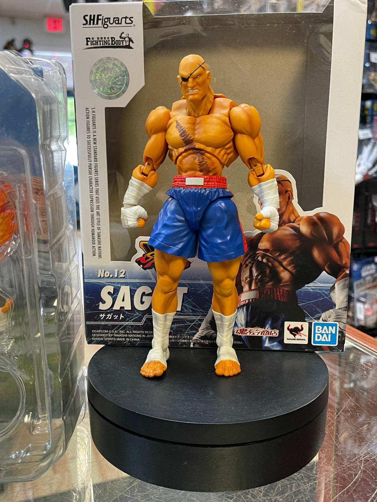 Sagat No.12 (Street Fighter, Bandai SH Figuarts) COMPLETE product image 2, provided for visual reference and product detail