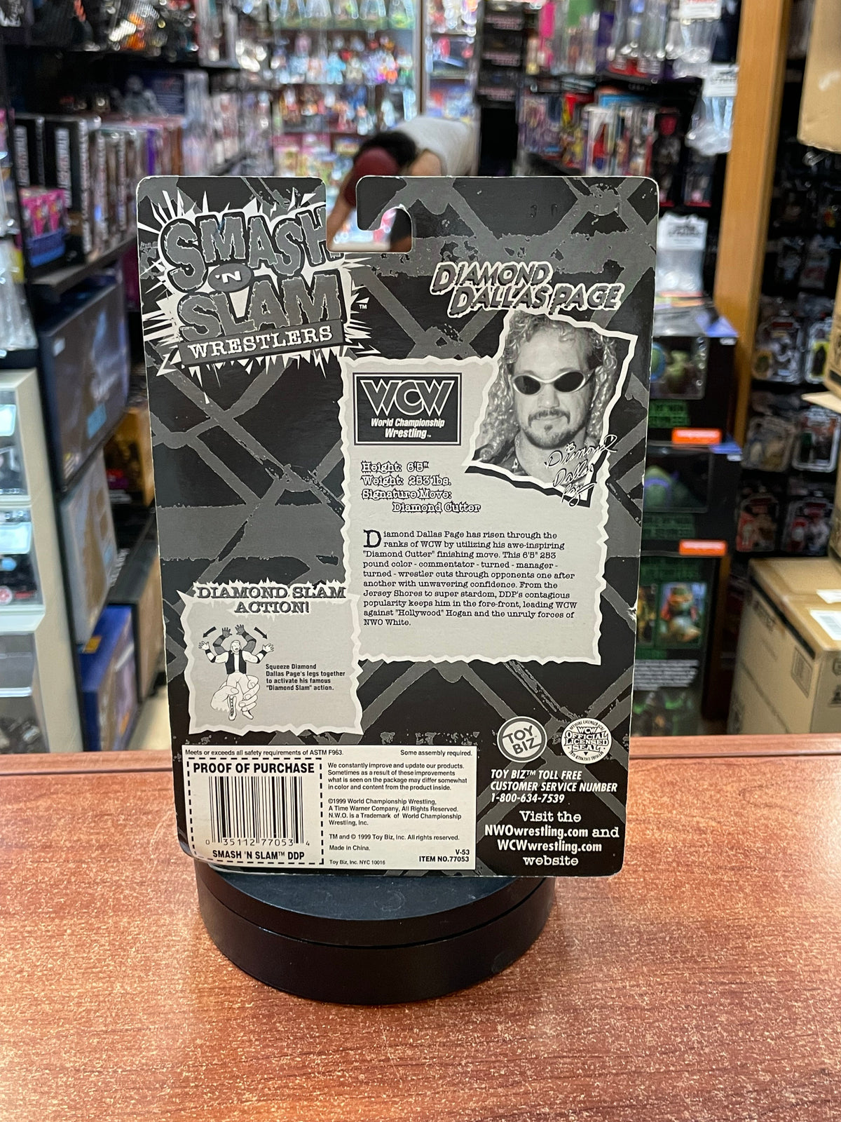 DDP Diamond Dallas Page (WCW Smash N' Slam, Toybiz) **SEALED** product image 2, provided for visual reference and product