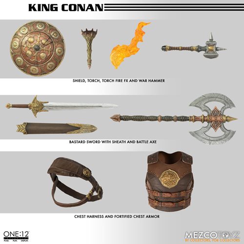 King Conan 1/12 Scale (Mezco One:12, Conan the Barbarian) product image 2, provided for visual reference and product detail